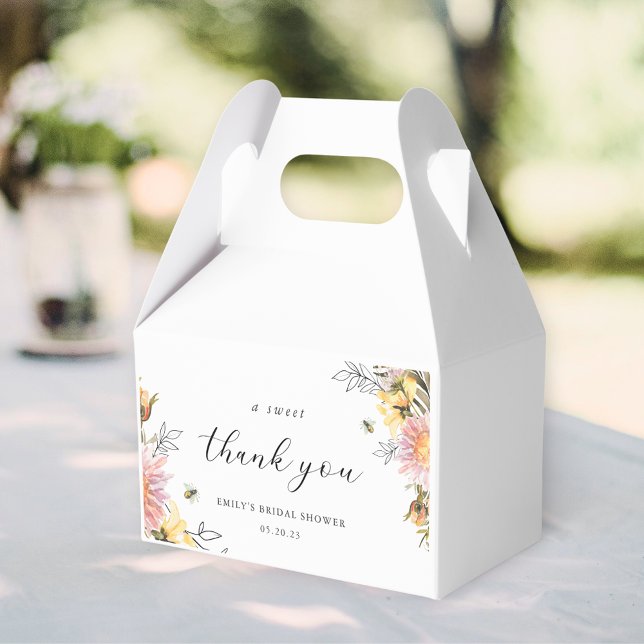 Caja Para Regalos Boda de Campo Flor Silvestre un Dulce Agradecimien (Subido por el creador)