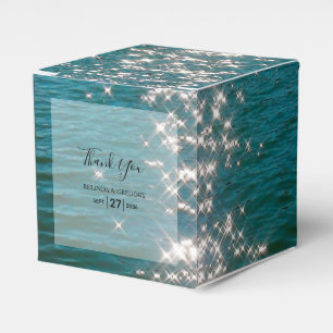 Caja Para Regalos Boda de canallas de agua marina