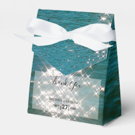 Caja Para Regalos Boda de canallas de agua marina
