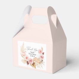 Caja Para Regalos Boda de césped Rubor Pink Floral Boho Pampas