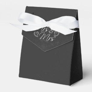 Caja Para Regalos Boda de Chalkboard Heart Doodle
