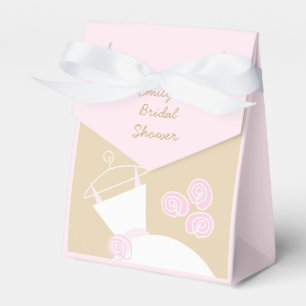 Caja Para Regalos Boda de color bata rosado beige ducha de novia tie