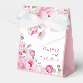 Caja Para Regalos Boda de color de agua rosada floral de Rubor