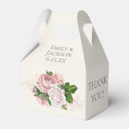 Caja Para Regalos Boda de crema floral rosa de Rubor