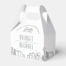 Caja Para Regalos Boda de Dallas | Línea de la ciudad