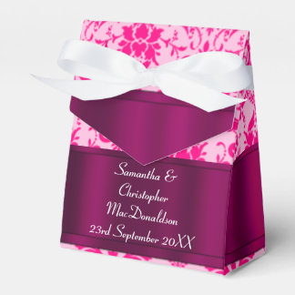 Caja Para Regalos Boda de damasco rosa brillante