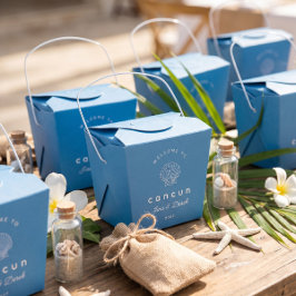 Caja Para Regalos Boda de destino azul Cancun