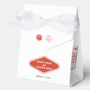 Caja Para Regalos Boda de destino del Casino de Las Vegas - Blanco R