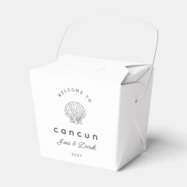 Caja Para Regalos Boda de destino negro y blanco Seachell
