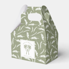 Caja Para Regalos Boda de destino tropical de palmeras nubladas