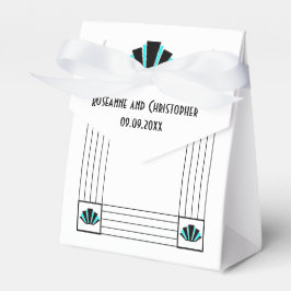 Caja Para Regalos Boda de diseño Art Deco Azul