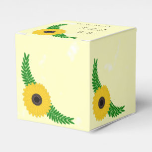 Caja Para Regalos Boda de diseño de girasol amarillo