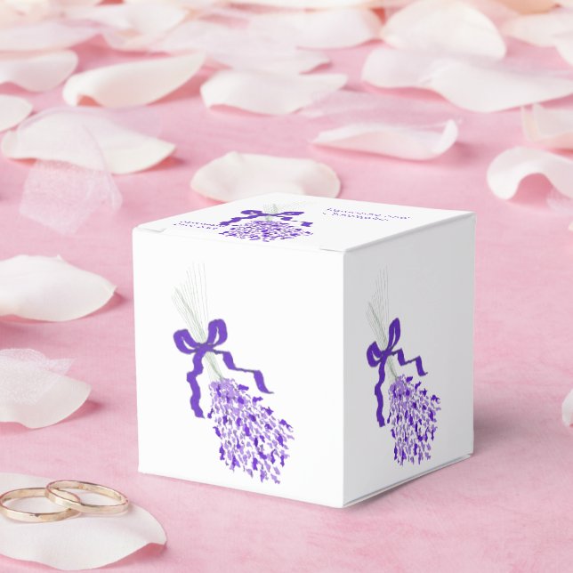 Caja Para Regalos Boda de diseño de lavanda (Boda)