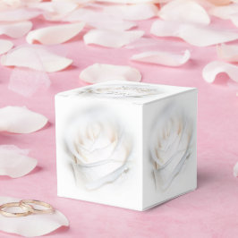 Caja Para Regalos Boda de diseño de rosa blanca