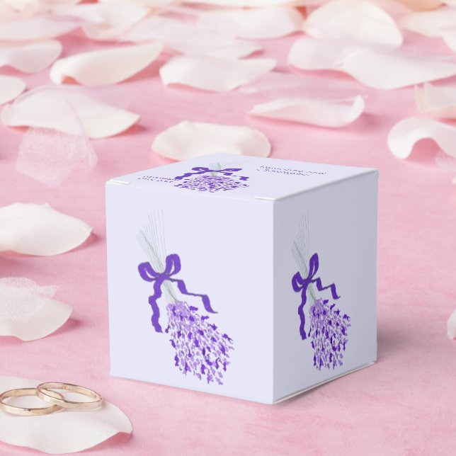 Caja Para Regalos Boda de diseño de Rubor Lavender (Boda)