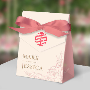 Caja Para Regalos Boda de dos personajes de la elegancia china de la
