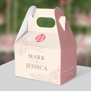 Caja Para Regalos Boda de dos personajes de la elegancia china de la