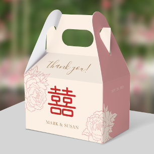 Caja Para Regalos Boda de dos personajes de la elegancia china de la