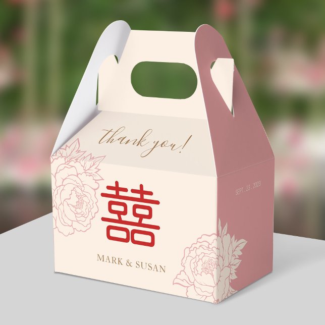 Caja Para Regalos Boda de dos personajes de la elegancia china de la (FRONT)