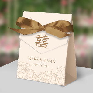 Caja Para Regalos Boda de dos personajes de la elegancia china de la