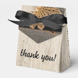 Caja Para Regalos Boda de Encanto Rústico Burlap & Lace Barn Wood