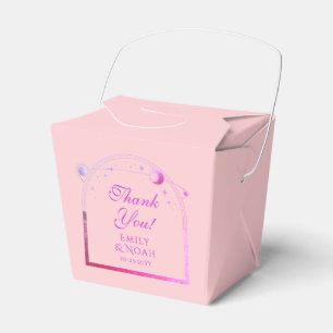 Caja Para Regalos Boda de estrellas de la luna del sol morado celest
