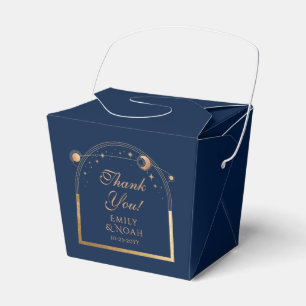 Caja Para Regalos Boda de estrellas de luna de luna de oro azul cele