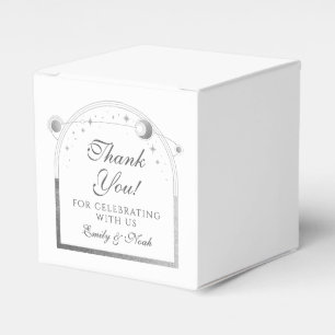 Caja Para Regalos Boda de estrellas de luna de oro blanco celestial 