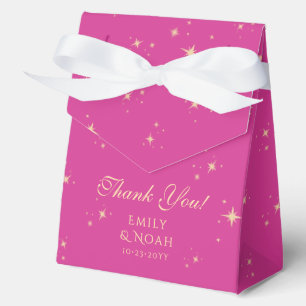 Caja Para Regalos Boda de estrellas de luna de oro rosado celestial 