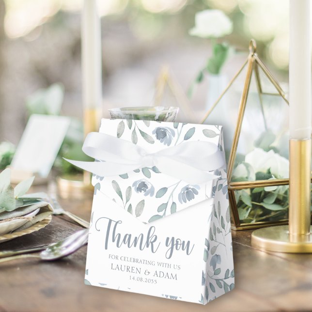 Caja Para Regalos Boda de eucalipto azul agitado ruso Gracias (Subido por el creador)