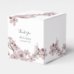 Caja Para Regalos Boda de Flor de Cerezo Floral Elegante