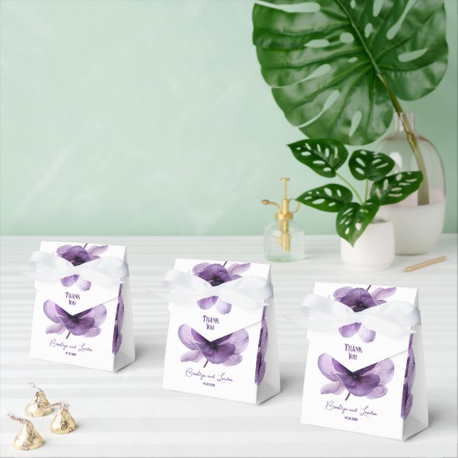 Caja Para Regalos Boda de Flor Morado Gorgoso (Múltiple)