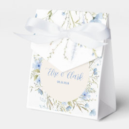 Caja Para Regalos Boda de Flor Silvestre Rustic Dusty Blue Delicate