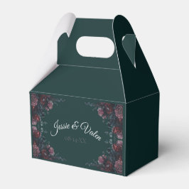 Caja Para Regalos Boda de Floral Verde Forestal