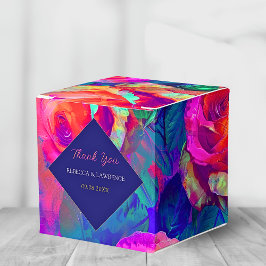 Caja Para Regalos boda de flores brillantes de color moda