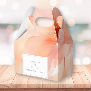 Caja Para Regalos Boda de flores de color de agua moderna para la pi