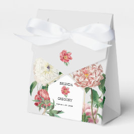 Caja Para Regalos Boda de flores de color rosa de tonos blancos rosa