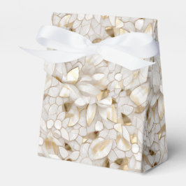 Caja Para Regalos Boda de Flores de Lotus Blanco Glam de oro de moda