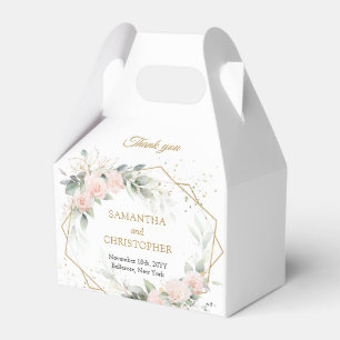 Caja Para Regalos Boda de flores de rosa rosa rosa rubor de boho
