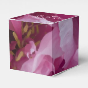 Caja Para Regalos Boda de flores rosadas Peony
