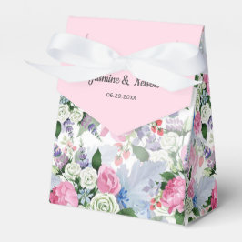 Caja Para Regalos Boda de flores rusas de color lila rosa