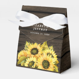 Caja Para Regalos Boda de Flores Rústicas de Sol de Madera de Hierro