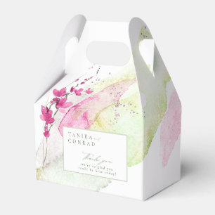 Caja Para Regalos Boda de flores silvestres color de agua gracias Fs