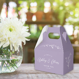 Caja Para Regalos Boda de flores silvestres púrpura de Boho Lavender