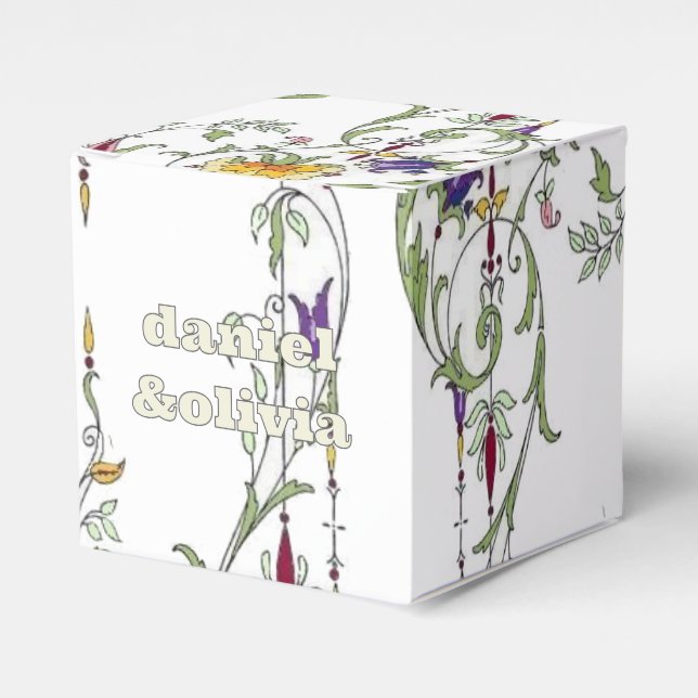 Caja Para Regalos Boda de Flores Silvestres Rustic Country Wildflowe (Costado Anverso)