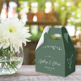 Caja Para Regalos Boda de flores silvestres rusticas de Boho Dark Gr