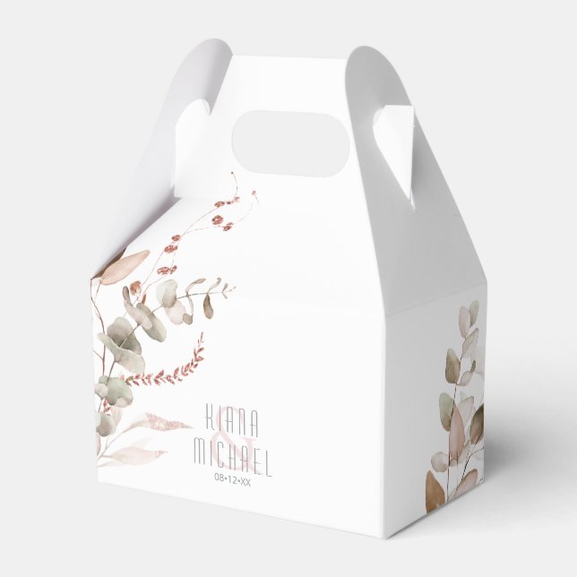 Caja Para Regalos Boda de follaje de ensueño Rubor Pink V2 ID817 (Front Side)