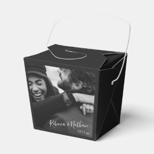 Caja Para Regalos Boda de Foto Personalizada con Letra Minimalista M