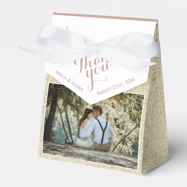 Caja Para Regalos Boda de fotos ruso Gracias (Front Side)