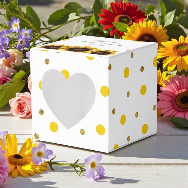 Caja Para Regalos Boda de girasol Gracias Moda amarilla (Subido por el creador)